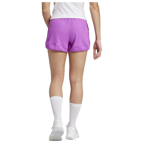 Adidas Γυναικείο σορτς Pacer Rib High-Rise Tonal 3-Stripes Shorts